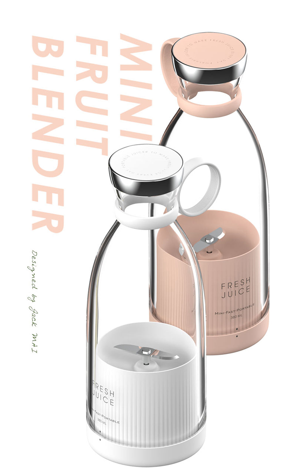 Electric USB Wine Bottle Juicer Cup 6-leaf Cutter Head Household